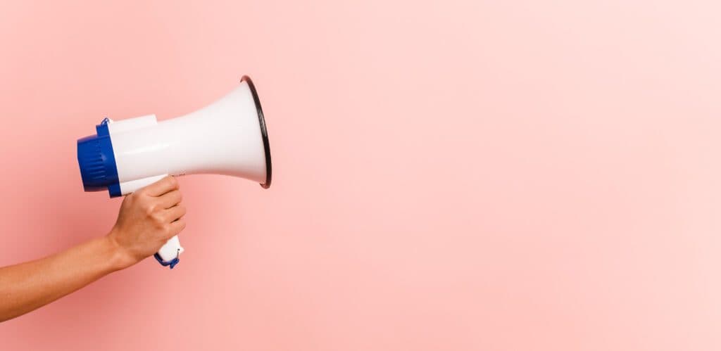megaphone signifying an announcement